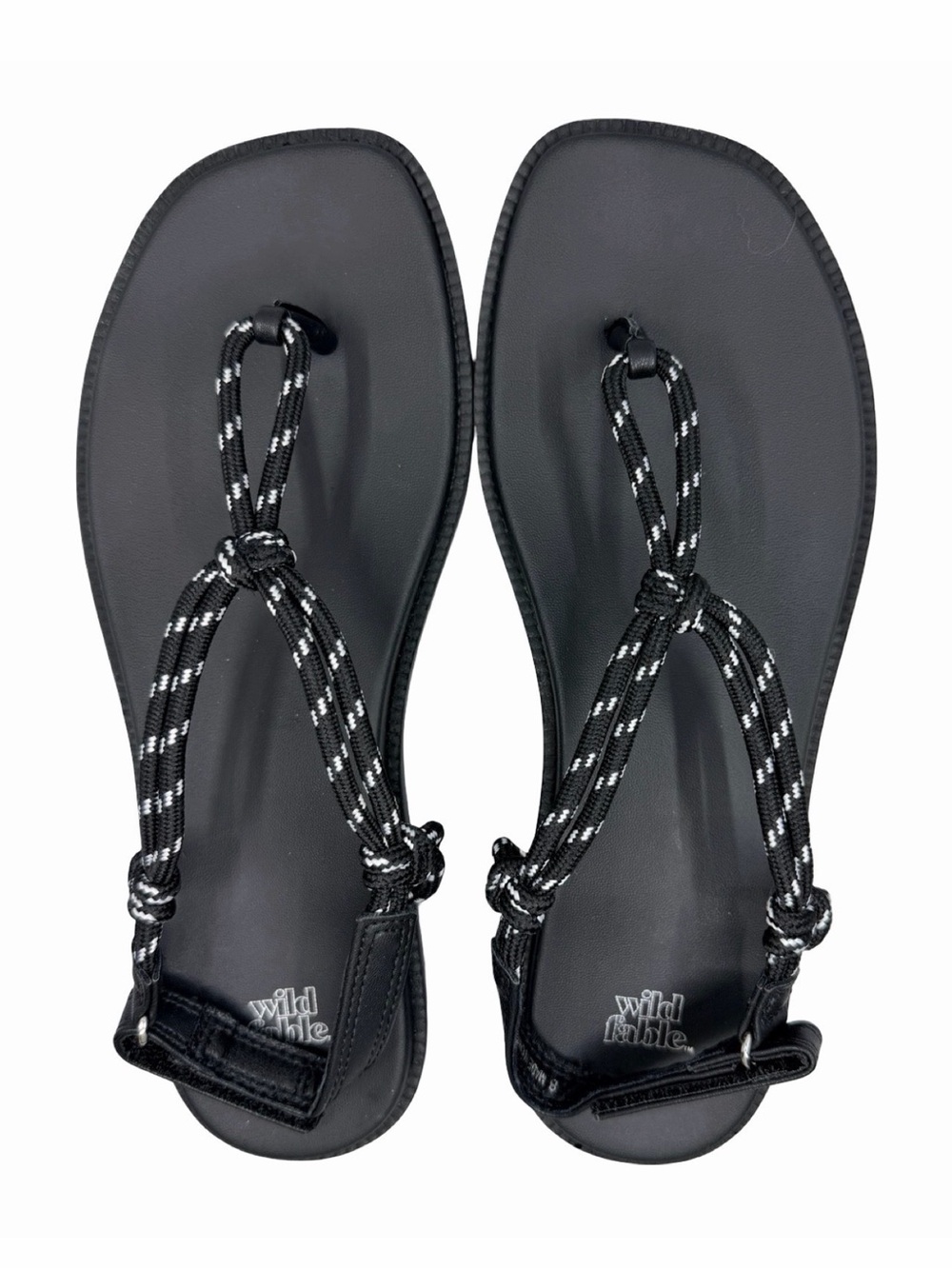Wild Fable Black Carson Rope Knot Sandals - Size 8